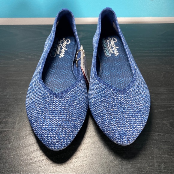 NEW Skechers flats air cooled memory foam blue - Picture 2 of 7